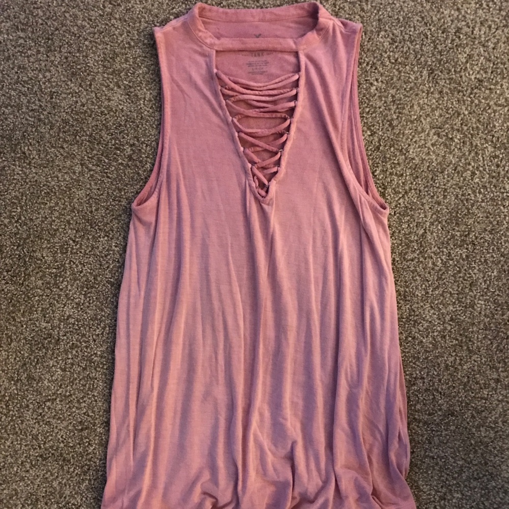 Lace-up tank top